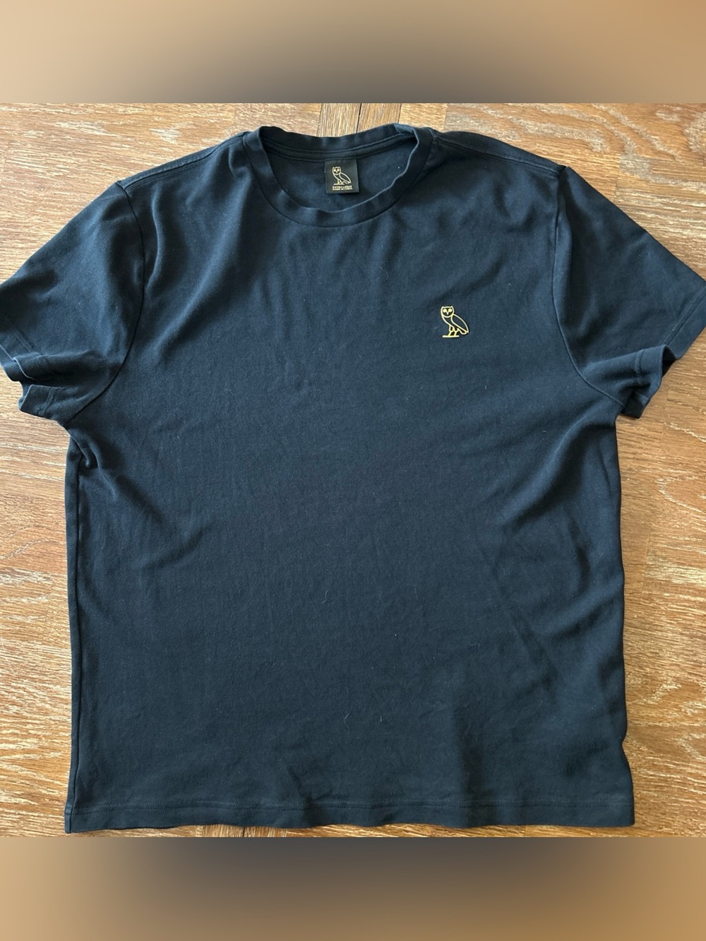 OVO Octobers Very Own Essential Owl Logo T-Shirt Black Gold Men's Size XL